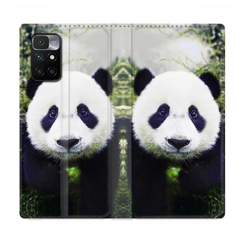 Housse Cuir Portefeuille Pour Xiaomi Redmi 10 Animal Panda Color