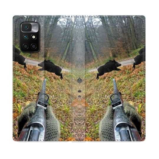 Housse Cuir Portefeuille Pour Xiaomi Redmi 10 Chasse Vision Tir
