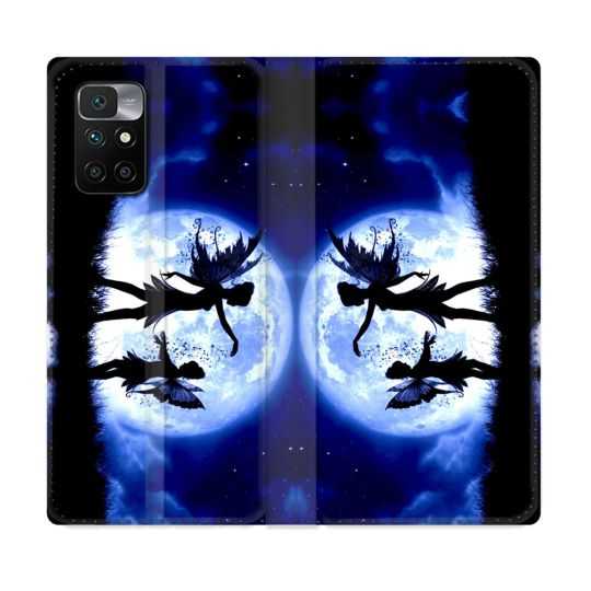 Housse Cuir Portefeuille Pour Xiaomi Redmi 10 Fantastique Fee Lune