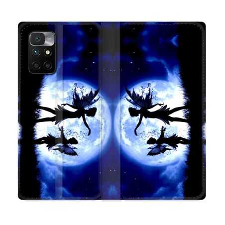 Housse Cuir Portefeuille Pour Xiaomi Redmi 10 Fantastique Fee Lune