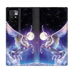 Housse Cuir Portefeuille Pour Xiaomi Redmi 10 Fantastique Licorne Céleste