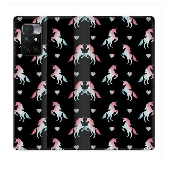 Housse Cuir Portefeuille Pour Xiaomi Redmi 10 Fantastique Licorne Pattern