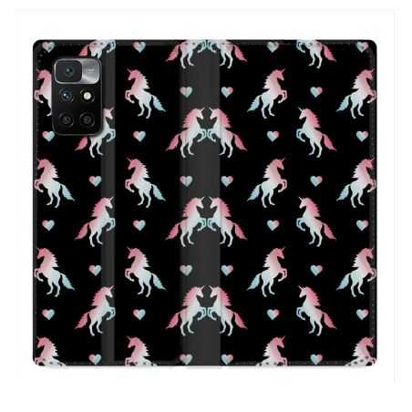Housse Cuir Portefeuille Pour Xiaomi Redmi 10 Fantastique Licorne Pattern