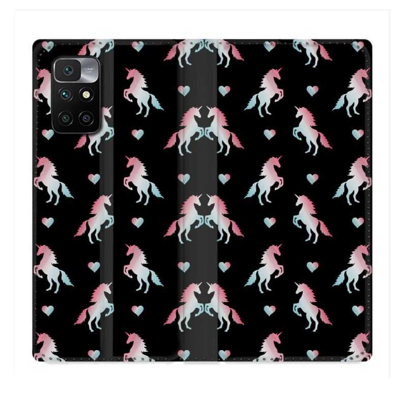 Housse Cuir Portefeuille Pour Xiaomi Redmi 10 Fantastique Licorne Pattern