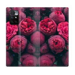 Housse Cuir Portefeuille Pour Xiaomi Redmi 10 Fleur Pivoine