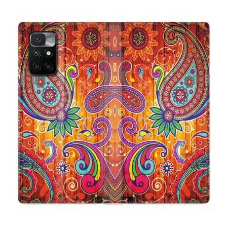 Housse Cuir Portefeuille Pour Xiaomi Redmi 10 Fleur Psychedelic