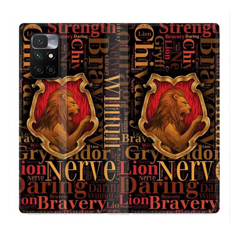 Housse Cuir Portefeuille Pour Xiaomi Redmi 10 Harry Potter Griffondor