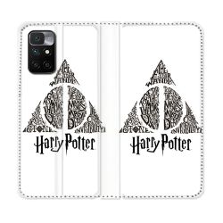 Housse Cuir Portefeuille Pour Xiaomi Redmi 10 Harry Potter Hollows triangle Blanc