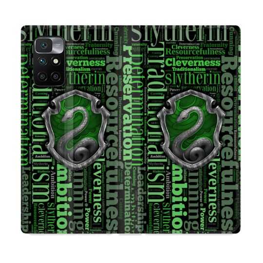 Housse Cuir Portefeuille Pour Xiaomi Redmi 10 Harry Potter Serpentar