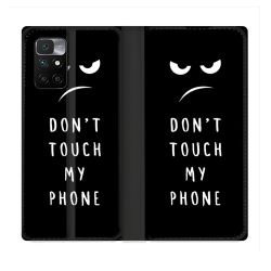 Housse Cuir Portefeuille Pour Xiaomi Redmi 10 Humour Don't Touch