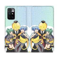 Housse Cuir Portefeuille Pour Xiaomi Redmi 10 Manga Assassination Classroom Kuro Trio