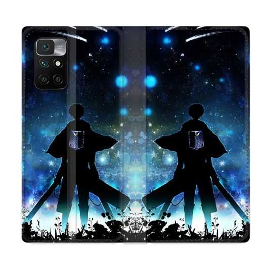 Housse Cuir Portefeuille Pour Xiaomi Redmi 10 Manga Attaque Titans Levi