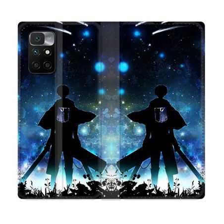 Housse Cuir Portefeuille Pour Xiaomi Redmi 10 Manga Attaque Titans Levi