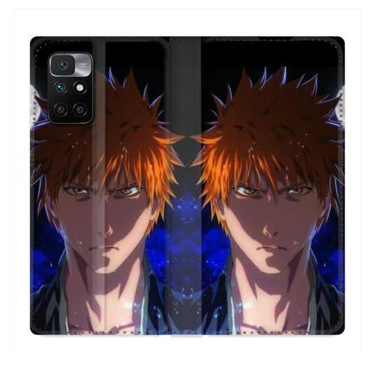Housse Cuir Portefeuille Pour Xiaomi Redmi 10 Manga Bleach Ichigo