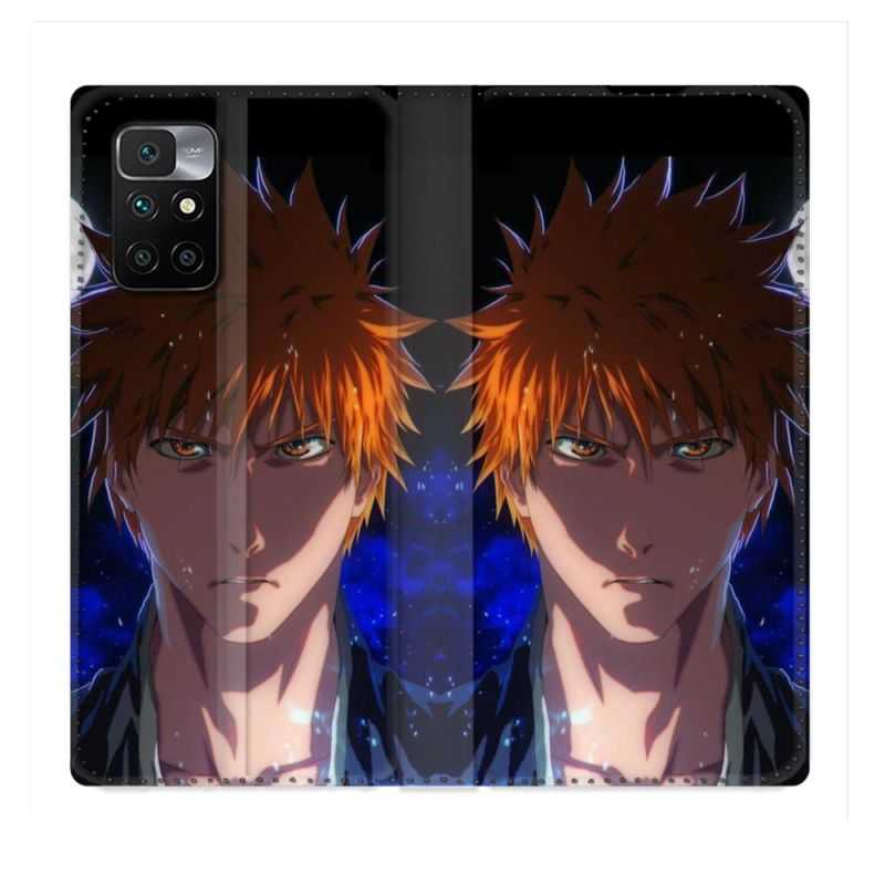 Housse Cuir Portefeuille Pour Xiaomi Redmi 10 Manga Bleach Ichigo