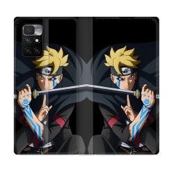 Housse Cuir Portefeuille Pour Xiaomi Redmi 10 Manga Boruto Tatouage