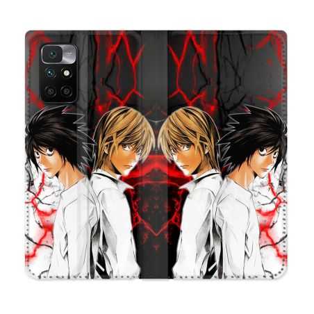 Housse Cuir Portefeuille Pour Xiaomi Redmi 10 Manga Death Note Duo