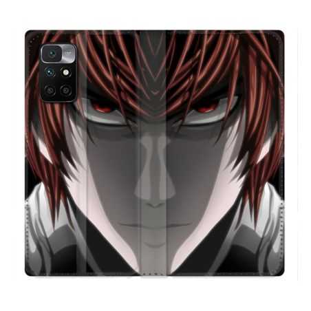 Housse Cuir Portefeuille Pour Xiaomi Redmi 10 Manga Death Note Kira