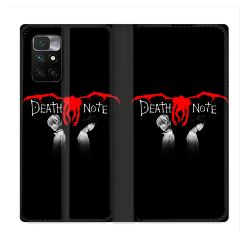 Housse Cuir Portefeuille Pour Xiaomi Redmi 10 Manga Death Note Noir