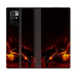 Housse Cuir Portefeuille Pour Xiaomi Redmi 10 Manga Demon Slayer Electric