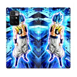 Housse Cuir Portefeuille Pour Xiaomi Redmi 10 Manga Dragon Ball Gogeta Lumiere