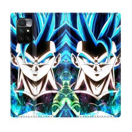 Housse Cuir Portefeuille Pour Xiaomi Redmi 10 Manga Dragon Ball Gogeta Visage