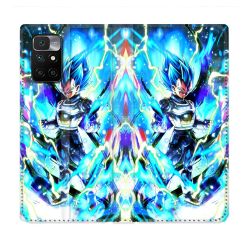 Housse Cuir Portefeuille Pour Xiaomi Redmi 10 Manga Dragon Ball Vegeta Bleu