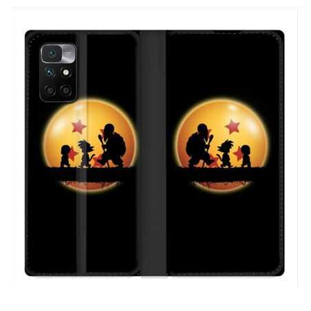 Housse Cuir Portefeuille Pour Xiaomi Redmi 10 Manga Dragon Ball Vintage