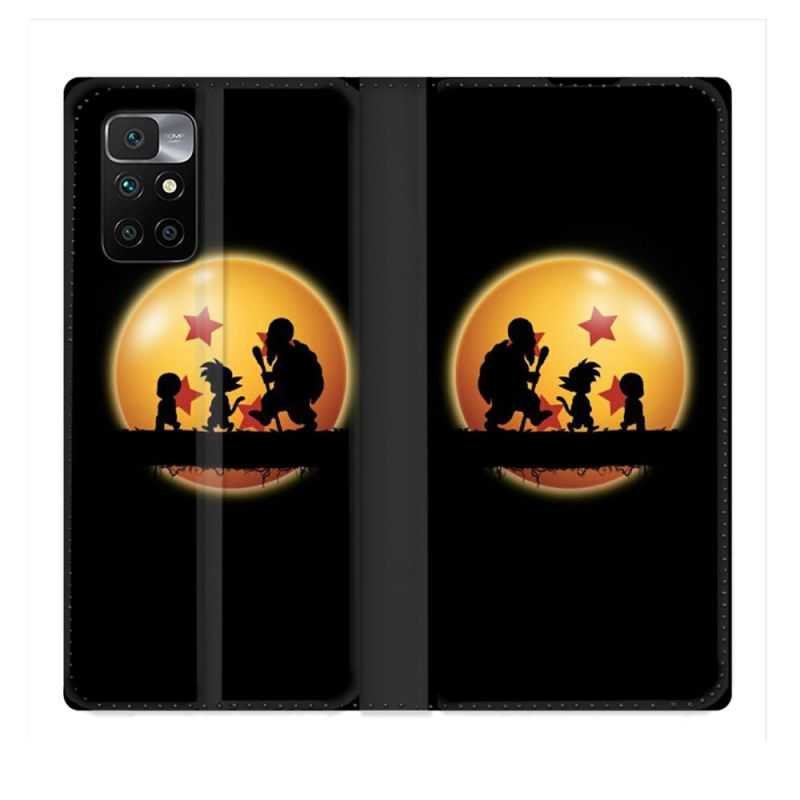 Housse Cuir Portefeuille Pour Xiaomi Redmi 10 Manga Dragon Ball Vintage