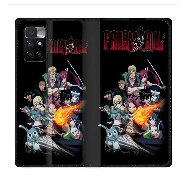 Housse Cuir Portefeuille Pour Xiaomi Redmi 10 Manga Fairy Tail Logo Team