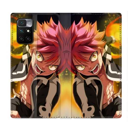 Housse Cuir Portefeuille Pour Xiaomi Redmi 10 Manga Fairy Tail Natsu