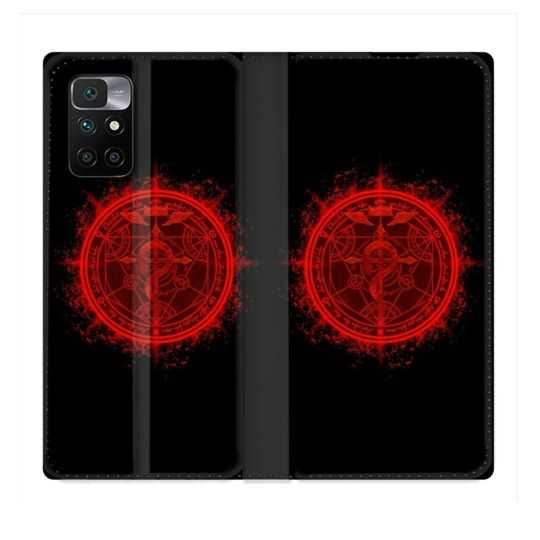Housse Cuir Portefeuille Pour Xiaomi Redmi 10 Manga Fullmetal Alchemist Logo