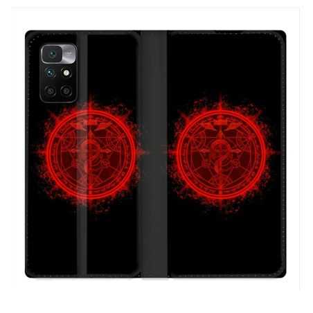 Housse Cuir Portefeuille Pour Xiaomi Redmi 10 Manga Fullmetal Alchemist Logo
