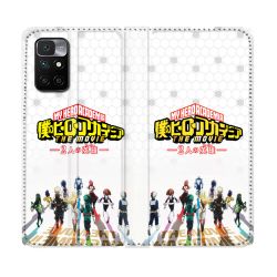 Housse Cuir Portefeuille Pour Xiaomi Redmi 10 Manga My Hero Academia Blanc