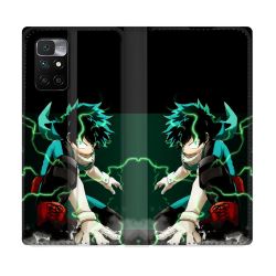 Housse Cuir Portefeuille Pour Xiaomi Redmi 10 Manga My Hero Academia Deku
