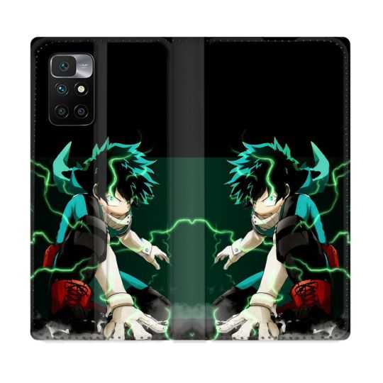 Housse Cuir Portefeuille Pour Xiaomi Redmi 10 Manga My Hero Academia Deku