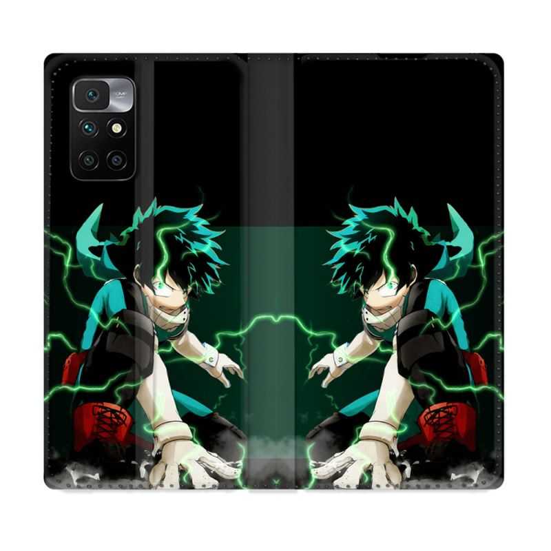 Housse Cuir Portefeuille Pour Xiaomi Redmi 10 Manga My Hero Academia Deku