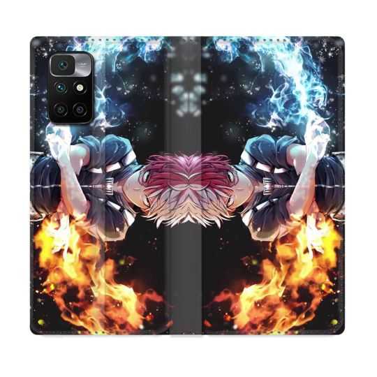 Housse Cuir Portefeuille Pour Xiaomi Redmi 10 Manga My Hero Academia Shoto