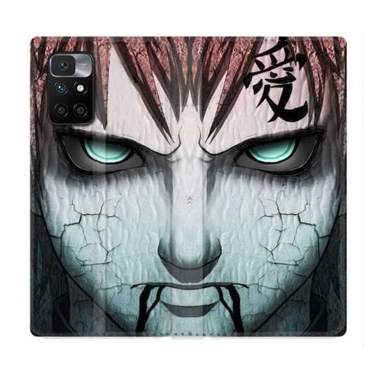 Housse Cuir Portefeuille Pour Xiaomi Redmi 10 Manga Naruto Gaara