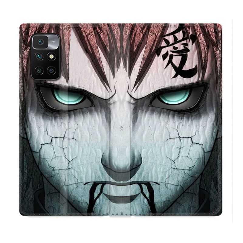 Housse Cuir Portefeuille Pour Xiaomi Redmi 10 Manga Naruto Gaara