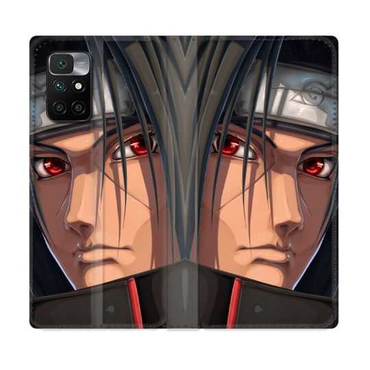Housse Cuir Portefeuille Pour Xiaomi Redmi 10 Manga Naruto Itachi Visage