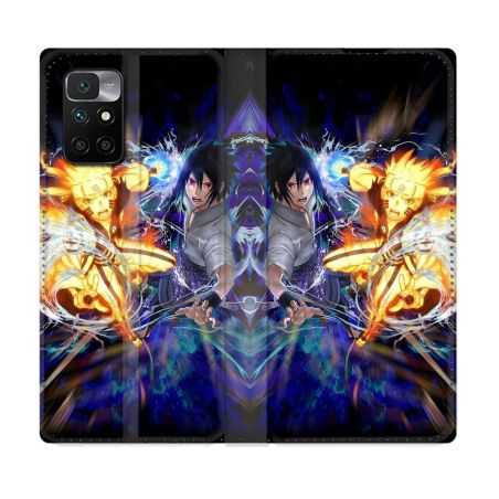 Housse Cuir Portefeuille Pour Xiaomi Redmi 10 Manga Naruto VS