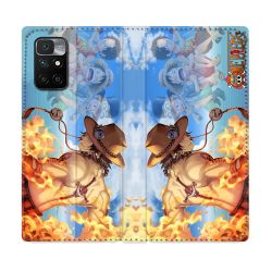Housse Cuir Portefeuille Pour Xiaomi Redmi 10 Manga One Piece Ace Color
