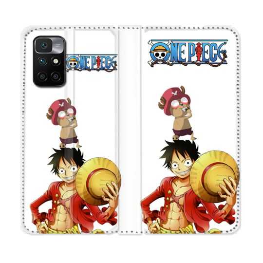 Housse Cuir Portefeuille Pour Xiaomi Redmi 10 Manga One Piece Chopper
