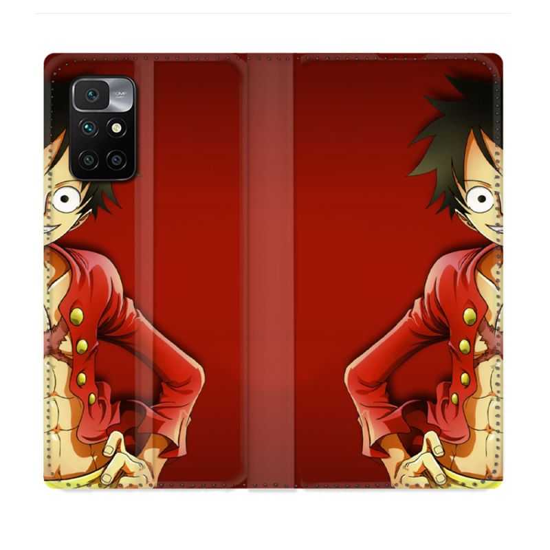 Housse Cuir Portefeuille Pour Xiaomi Redmi 10 Manga One Piece Luffy
