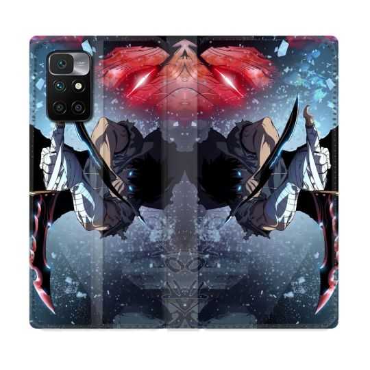 Housse Cuir Portefeuille Pour Xiaomi Redmi 10 Manga Solo Leveling Sung Epee