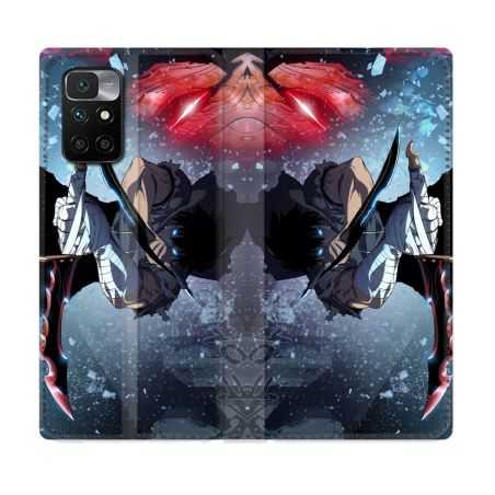 Housse Cuir Portefeuille Pour Xiaomi Redmi 10 Manga Solo Leveling Sung Epee