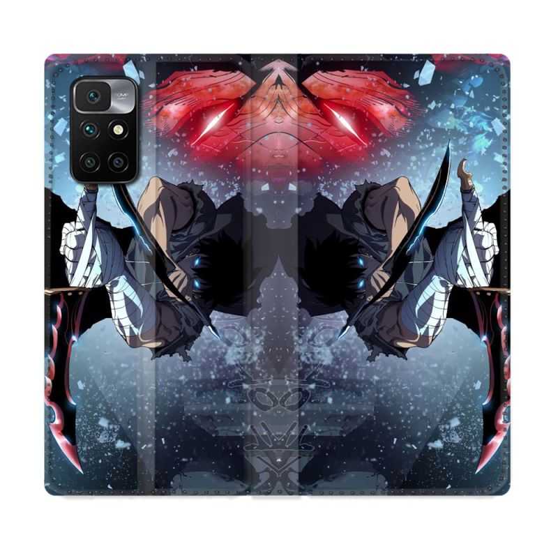 Housse Cuir Portefeuille Pour Xiaomi Redmi 10 Manga Solo Leveling Sung Epee