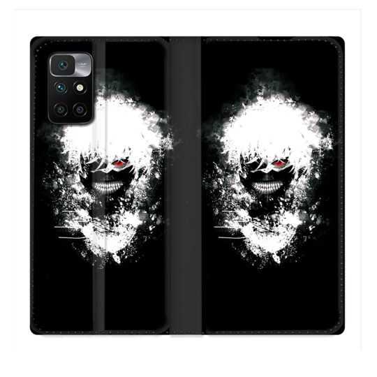 Housse Cuir Portefeuille Pour Xiaomi Redmi 10 Manga Tokyo Ghoul Kaneki Tag