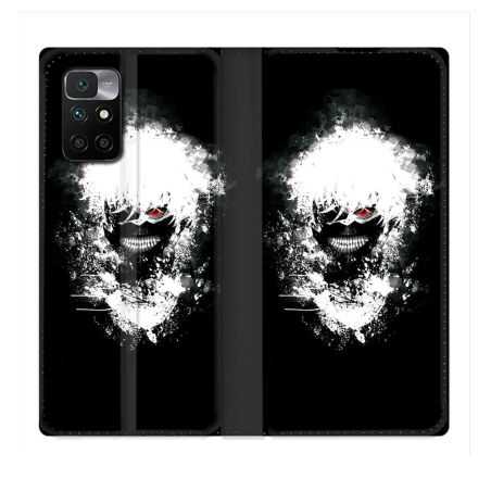Housse Cuir Portefeuille Pour Xiaomi Redmi 10 Manga Tokyo Ghoul Kaneki Tag